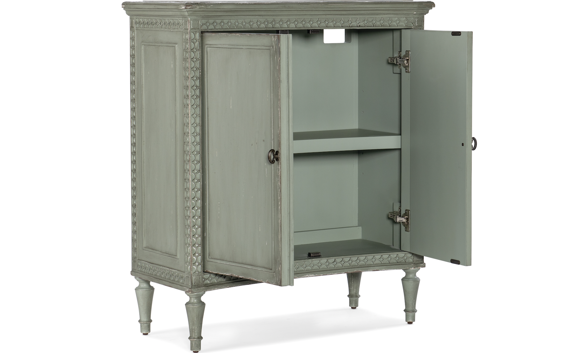 Akarist様カーキ2 Verdigris Green Charleston Two-Door Accent Chest — Miller's Home